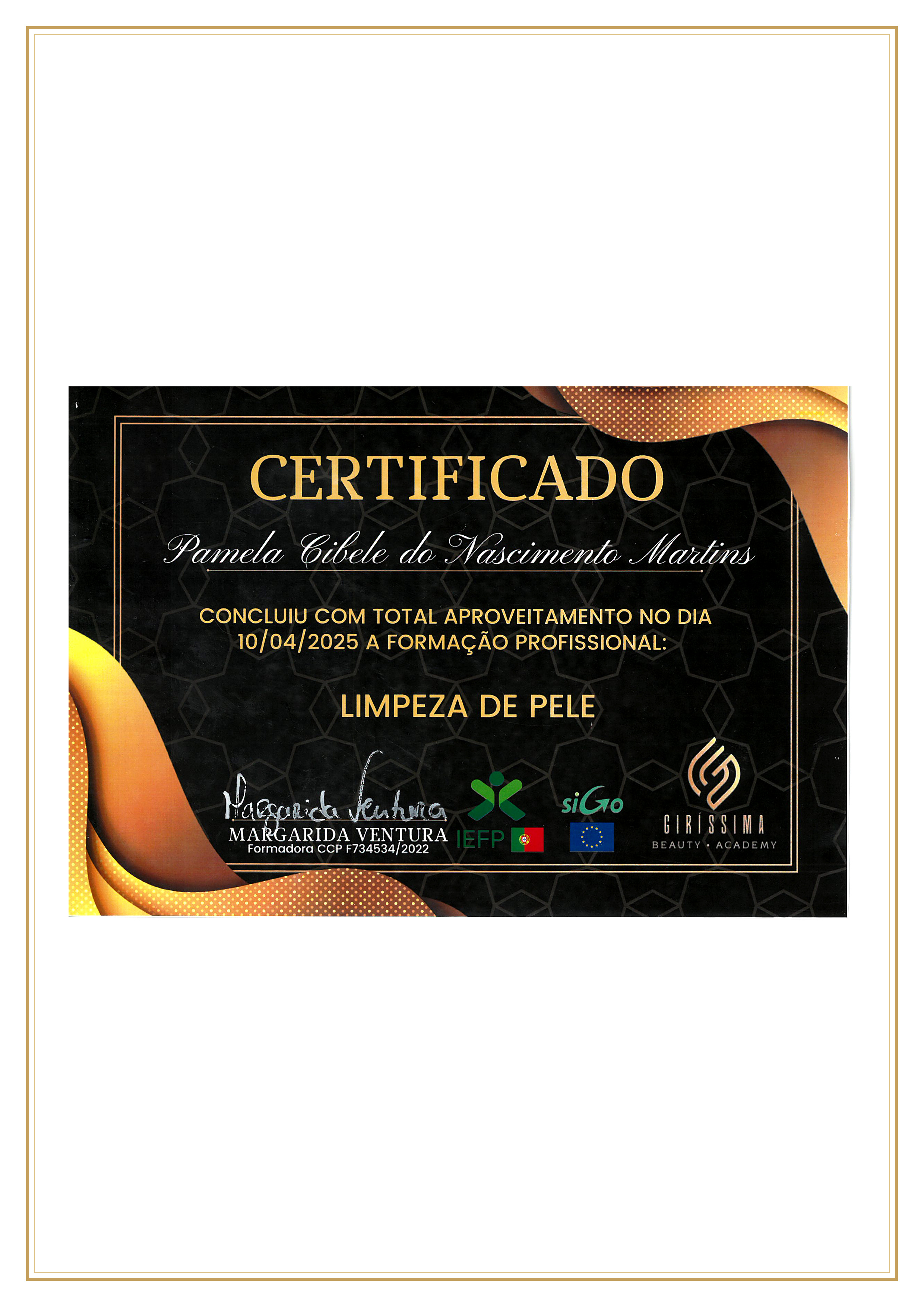 Certificat Limpeza de Pele